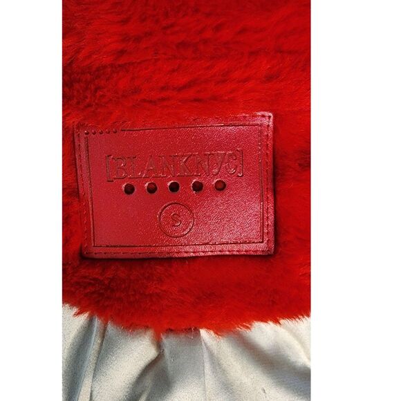 Blank NYC Rainbow Pop Faux Fur Cropped Open Jacket Size S - Picture 13 of 15